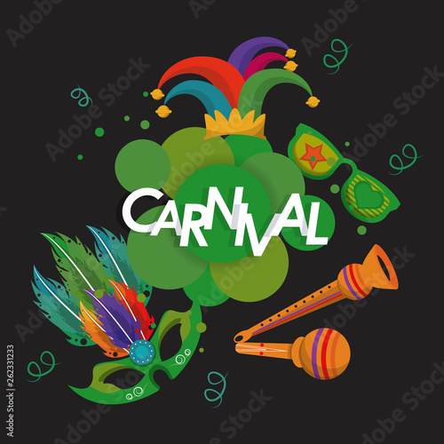 Carnival festival card banner