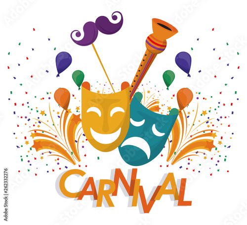 Carnival festival card banner