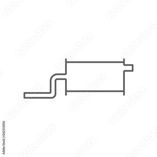 car silencer icon. Element of Car repear for mobile concept and web apps icon. Outline, thin line icon for website design and development, app development