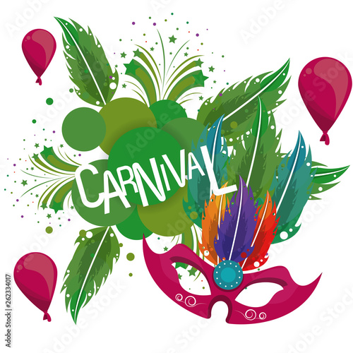 Carnival festival card banner