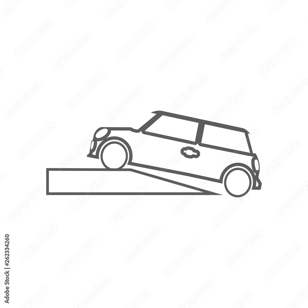 car on a lift icon. Element of Car repear for mobile concept and web apps icon. Outline, thin line icon for website design and development, app development