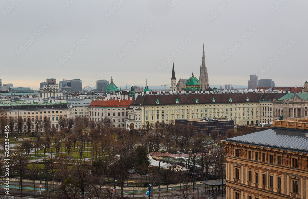 Naklejka premium Panorama of morning Vienna
