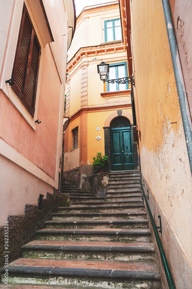 details of the historic center of Cetara, an ancient village of sailors of the Amalfi Coast