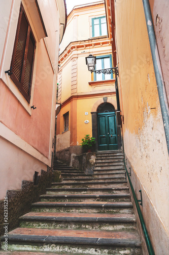 details of the historic center of Cetara, an ancient village of sailors of the Amalfi Coast