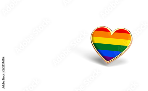 Golden heart with rainbow inside. Right to love for everyone concept. Isolated on white background with copy space. 3D rendering Free Download Golden heart with rainbow inside. Right to love for everyone concept. Isolated on white background with copy space. 3D rendering - GFXLoad