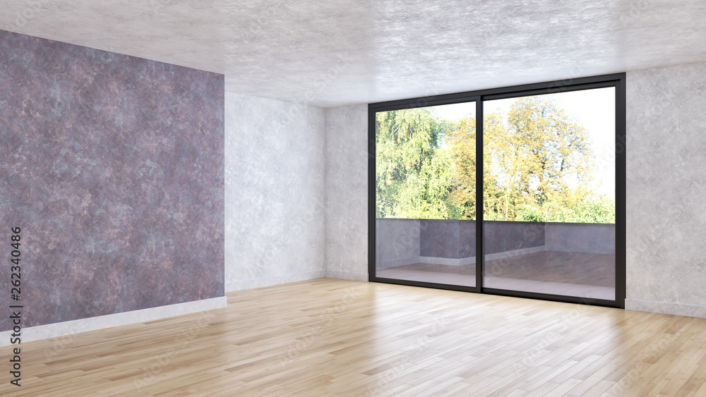 Fototapeta premium large luxury modern bright interiors room illustration 3D rendering