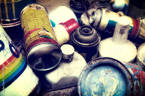 Empty Spray Cans