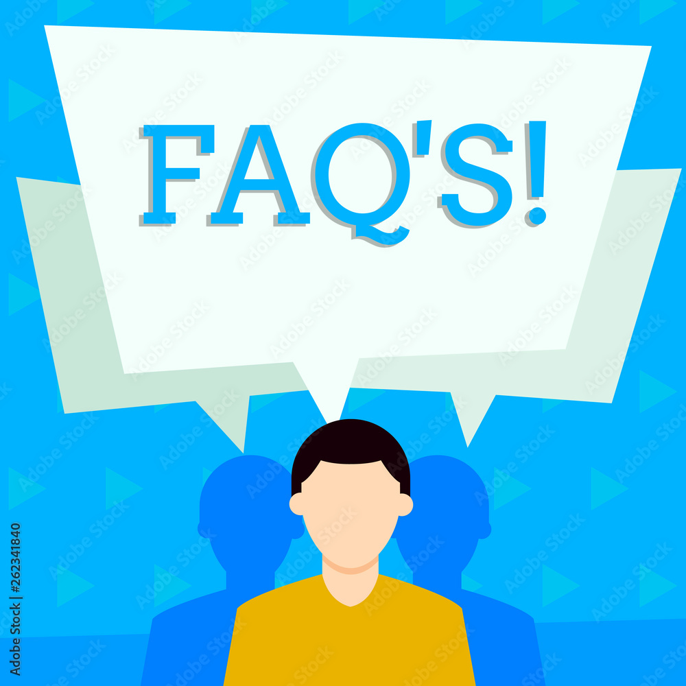 Handwriting text Faq S. Conceptual photo list of questions and answers relating to particular subject Faceless Man has Two Shadows Each has Their Own Speech Bubble Overlapping Handwriting text Faq S. Conceptual photo list of questions and answers relating to particular subject Faceless Man has Two Shadows Each has Their Own Speech Bubble Overlapping