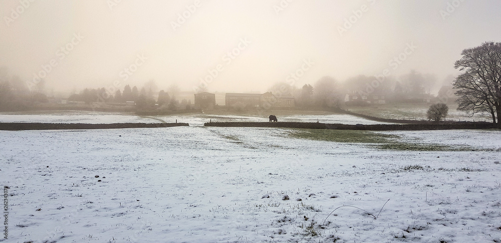 December snow in warley village 