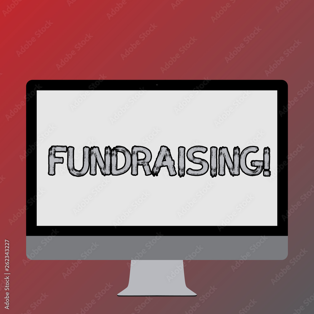 Text sign showing Fundraising. Business photo text seeking to generate financial support for charity or cause Blank White Computer Monitor WideScreen Mounted on a Stand for Technology Text sign showing Fundraising. Business photo text seeking to generate financial support for charity or cause Blank White Computer Monitor WideScreen Mounted on a Stand for Technology