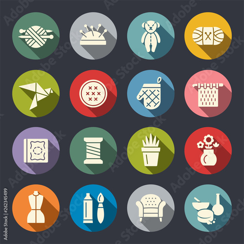 Hand made hobby icon set