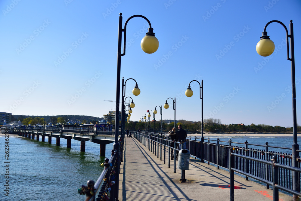 Naklejka premium Pier in MIedzyzdroje.