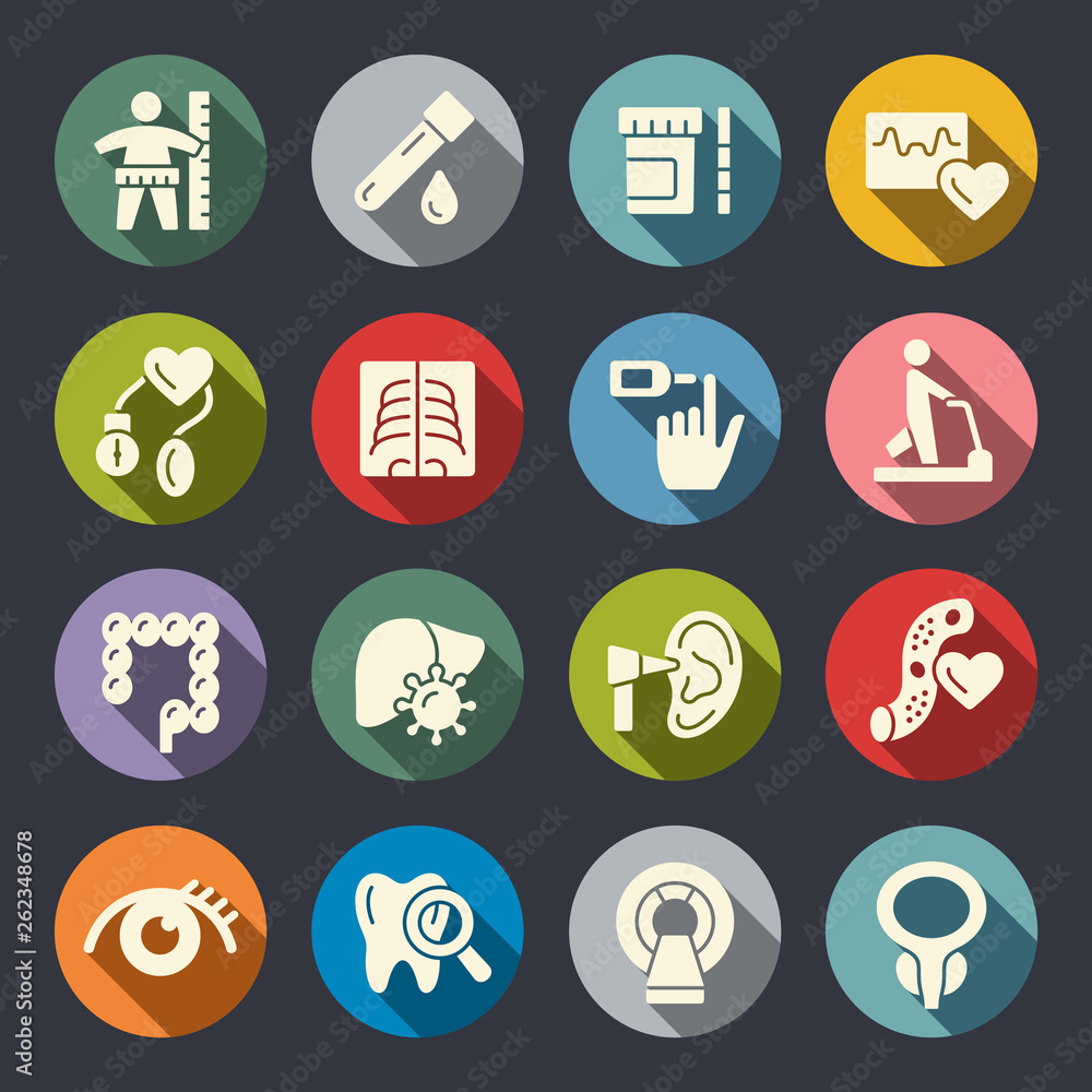 Health check up icon set Health check up icon set