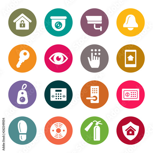 House security vector icon set