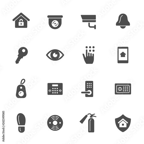 Home security icons
