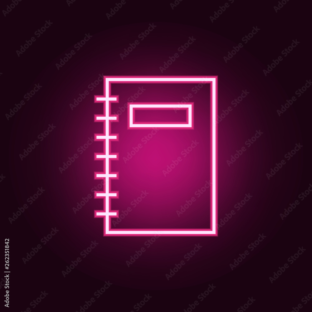 a diary icon. Elements of Web in neon style icons. Simple icon for websites, web design, mobile app, info graphics a diary icon. Elements of Web in neon style icons. Simple icon for websites, web design, mobile app, info graphics