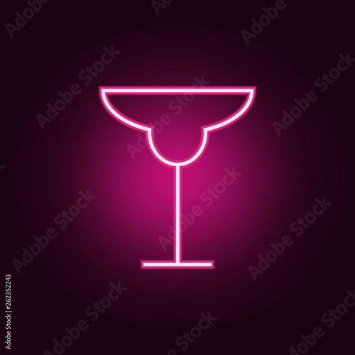 martini glass icon. Elements of Web in neon style icons. Simple icon for websites, web design, mobile app, info graphics