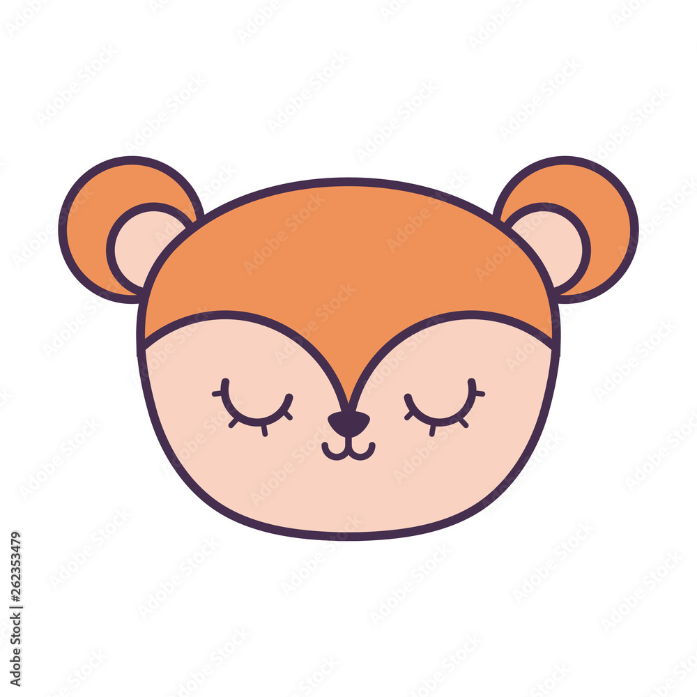 head of cute monkey animal isolated icon head of cute monkey animal isolated icon