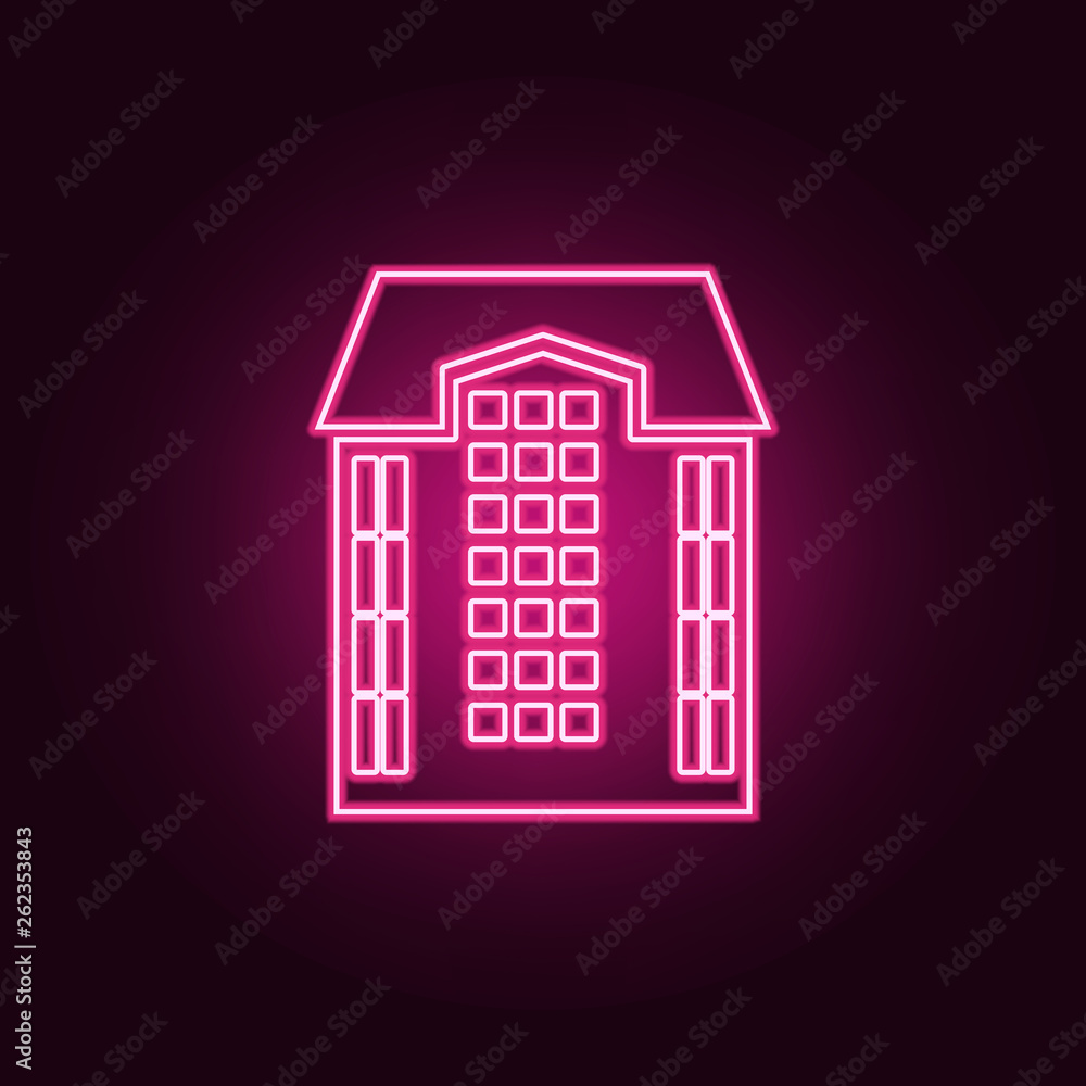 high building icon. Elements of Web in neon style icons. Simple icon for websites, web design, mobile app, info graphics high building icon. Elements of Web in neon style icons. Simple icon for websites, web design, mobile app, info graphics