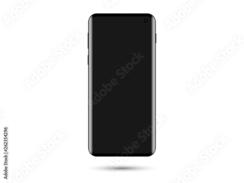 Smartphone on white background isolated vector illustration. power off