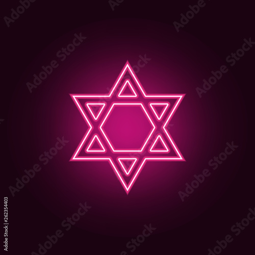 David star icon. Elements of Web in neon style icons. Simple icon for websites, web design, mobile app, info graphics