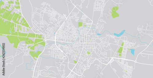 Urban vector city map of San Miguel, Mexico
