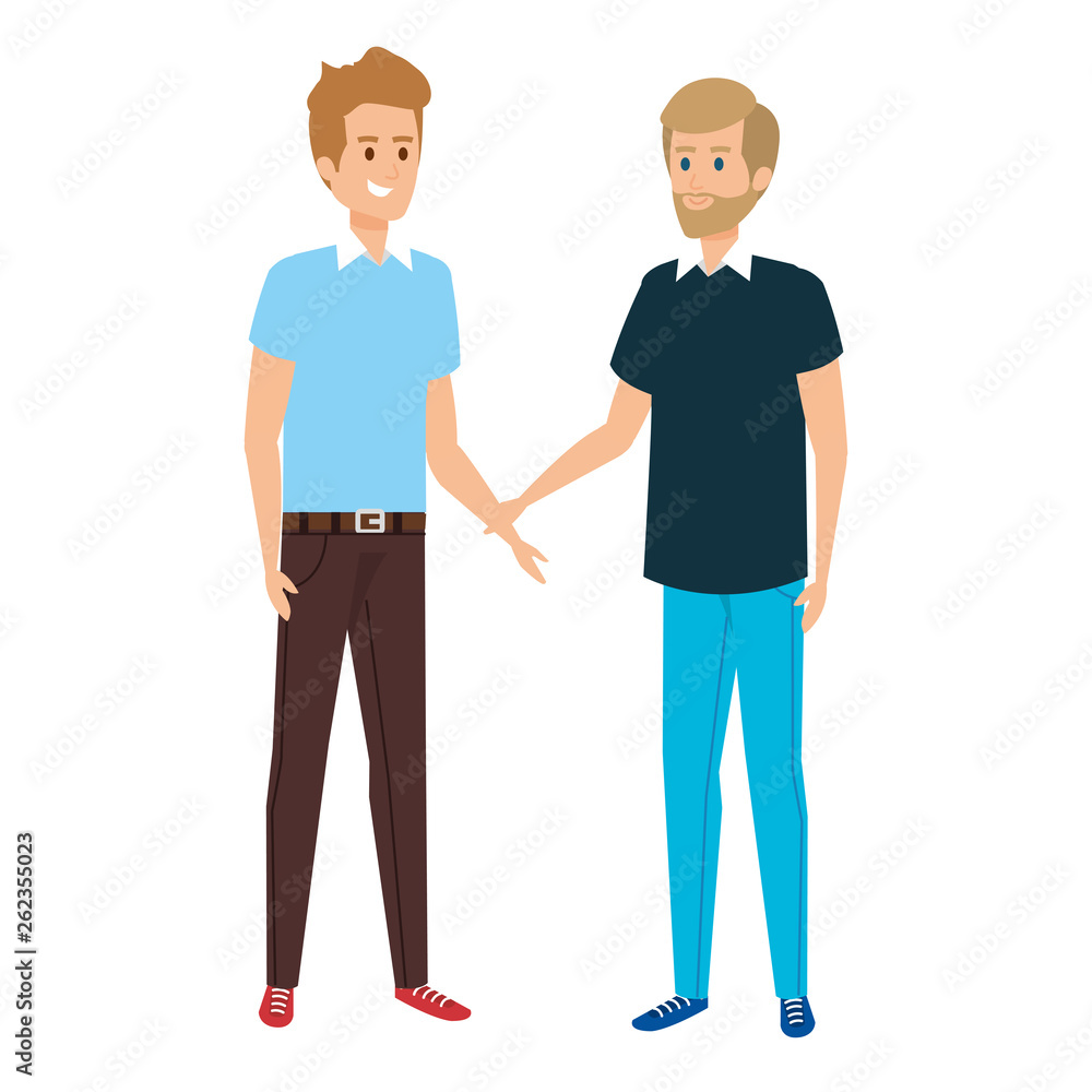 Fototapeta premium young men avatars characters