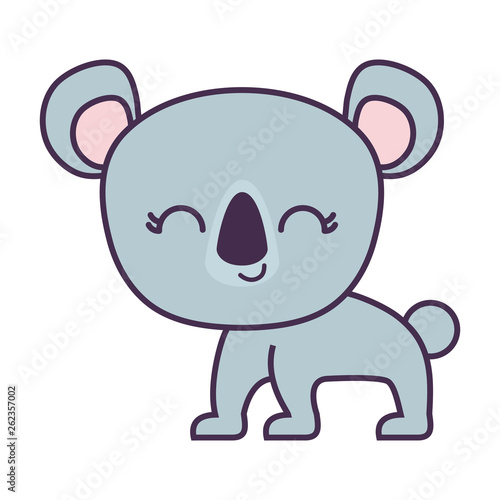 cute koala animal isolated icon