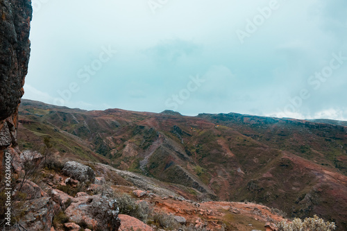 TORO TORO BOLIVIA Grand Canyon - gran cañón en el altiplano BOLIVIANO neblina en altiplano y rocas erosionadas photo