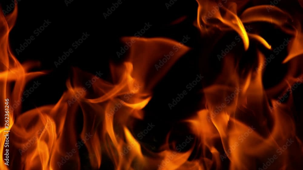 Super slow motion of fire isolated on black background. Filmed on high speed camera, 1000 fps Super slow motion of fire isolated on black background. Filmed on high speed camera, 1000 fps