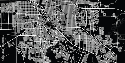 Urban vector city map of Mexicali, Mexico photo