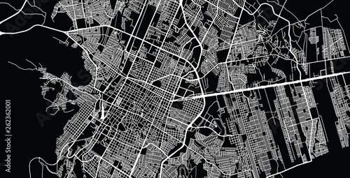 Urban vector city map of Saltillo, Mexico photo