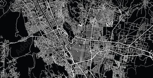 Canvas Print Urban vector city map of Oaxaca, Mexico