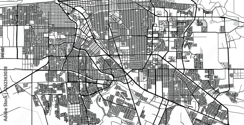 Fototapeta premium Urban vector city map of Mexicali, Mexico