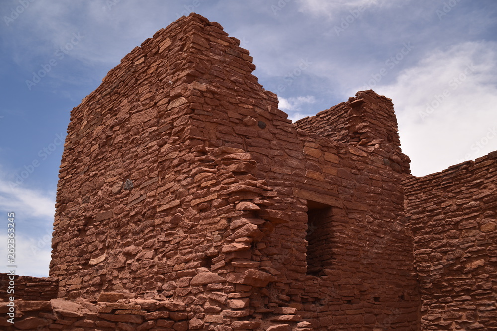 Flagstaff, AZ., U.S.A. June 5, 2018. Wukoki pueblo ruins are part of the greater Wupatki National Monument. Built circa 1100 to 1250 A.D. by the Sinagua.  