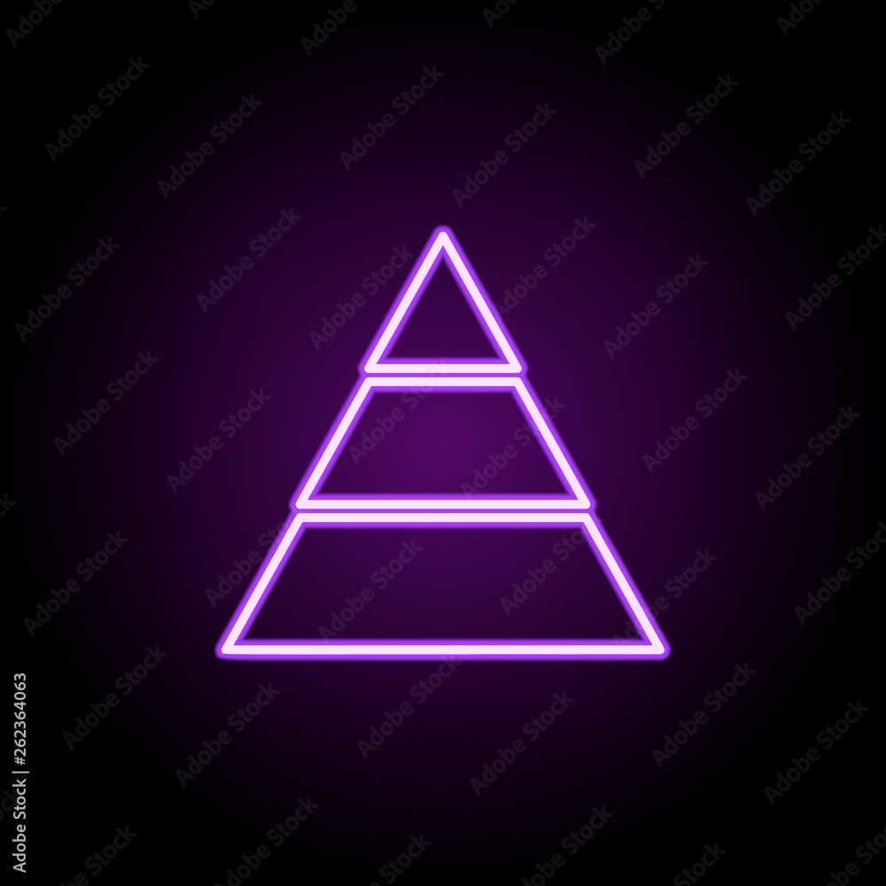 pyramid chart neon icon. Elements of finance and chart set. Simple icon for websites, web design, mobile app, info graphics pyramid chart neon icon. Elements of finance and chart set. Simple icon for websites, web design, mobile app, info graphics