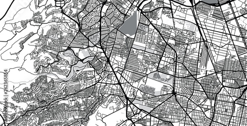 Urban vector city map of Naucalpan, Mexico photo