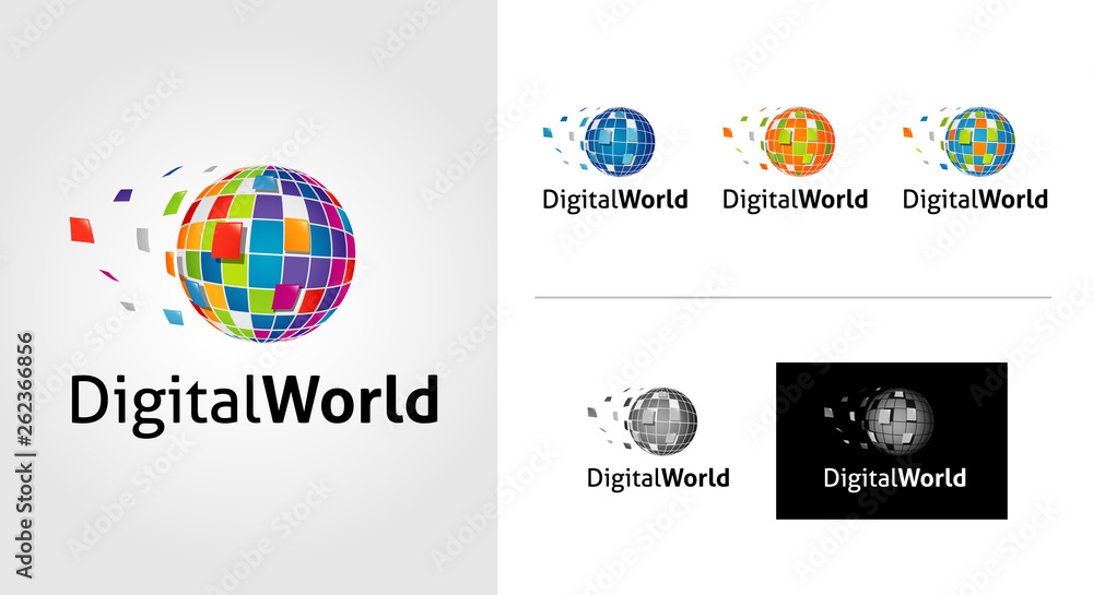 Digital World Logo Template Digital World Logo Template