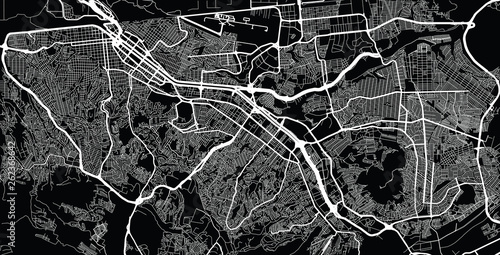 Urban vector city map of Tijuana, Mexico photo