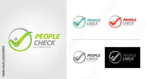 People Check  Logo Template