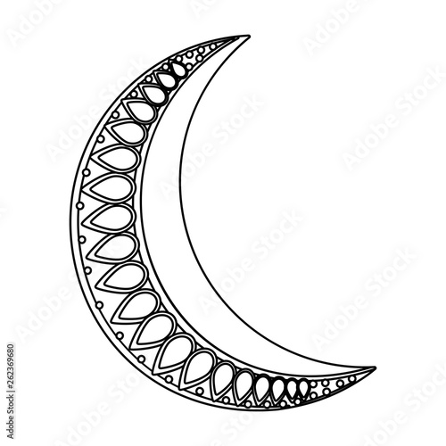 waning moon icon black and white