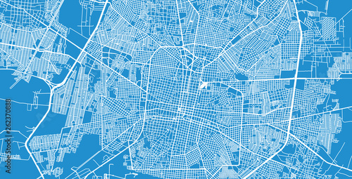 Urban vector city map of Merida, Mexico photo