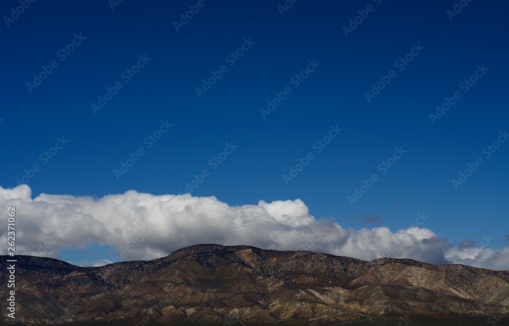 clouds over mountains