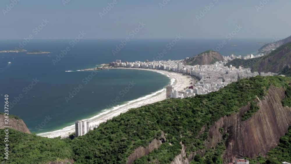 Copacabana beach seen from above, Rio de Janeiro. Copacabana beach seen from above, Rio de Janeiro.