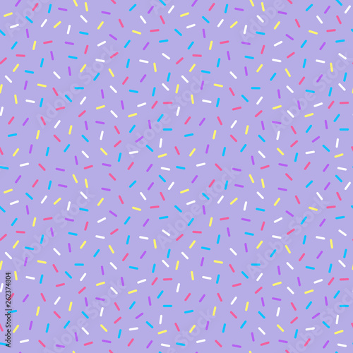 Sprinkles Seamless Pattern - Colorful sprinkles on solid background repeating pattern design