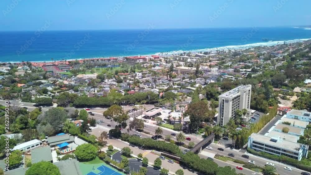 Drone Aerial of San Diego California Area Near La Jolla Beach and Pacific Ocean With Buildings Roads Tennis Courts 4k Drone Aerial of San Diego California Area Near La Jolla Beach and Pacific Ocean With Buildings Roads Tennis Courts 4k