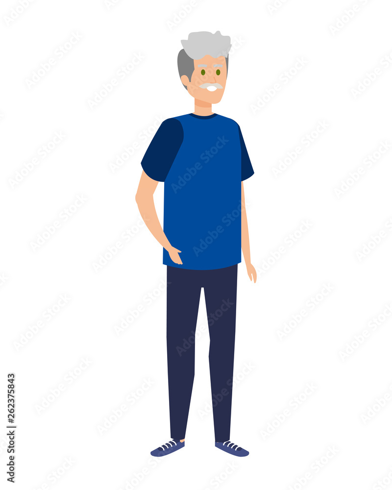 cute grandfather avatar character cute grandfather avatar character