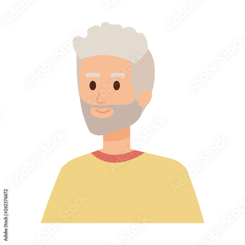 cute grandfather avatar character