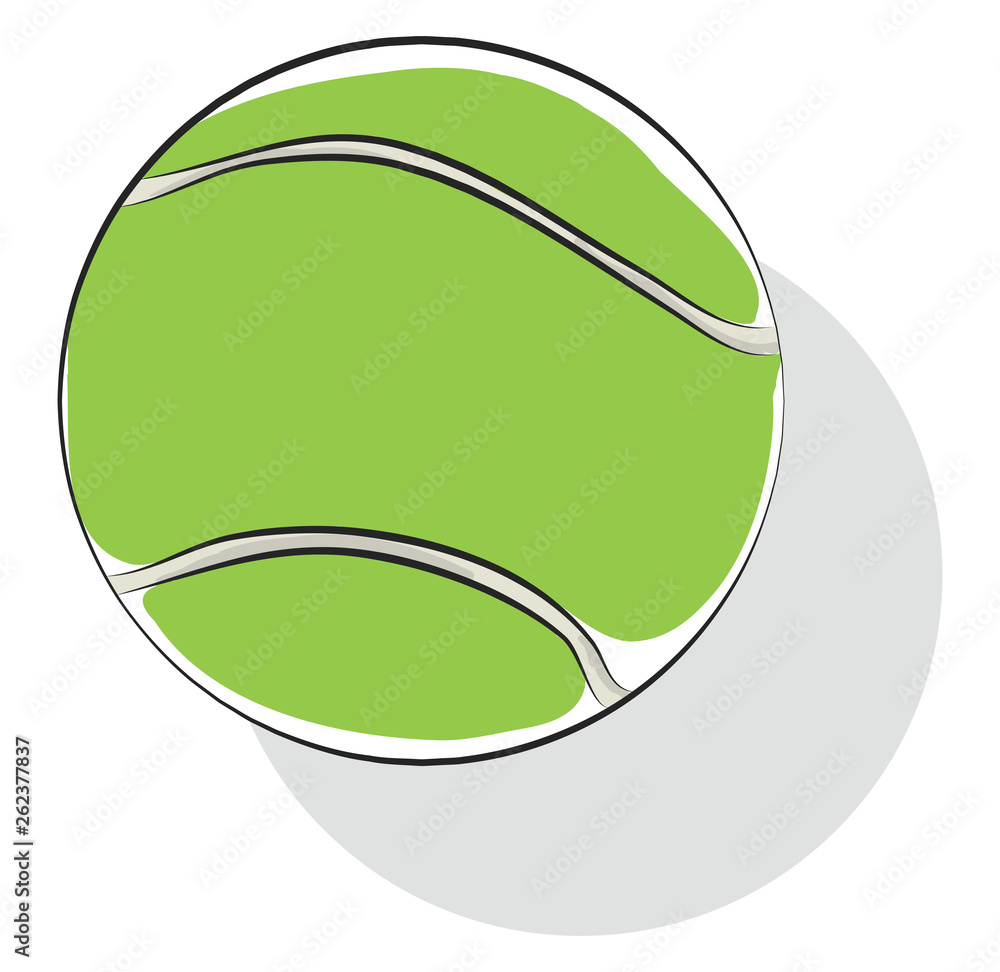 Clipart of a green-colored tennis ball/Table tennis ping pong ball vector  or color illustration Stock Vector | Adobe Stock