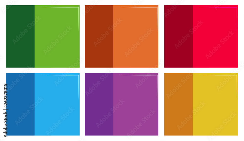 Set of colourful template